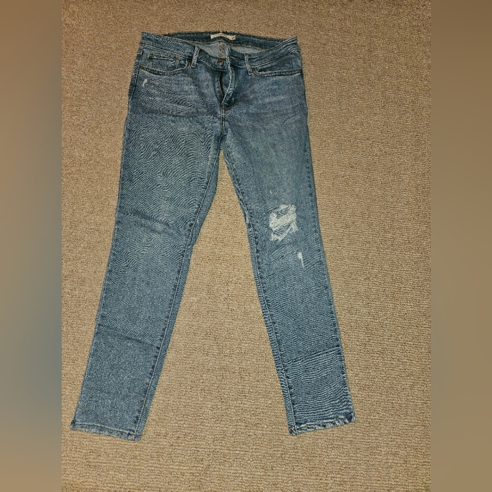 Levi's Blue Distressed Jeans